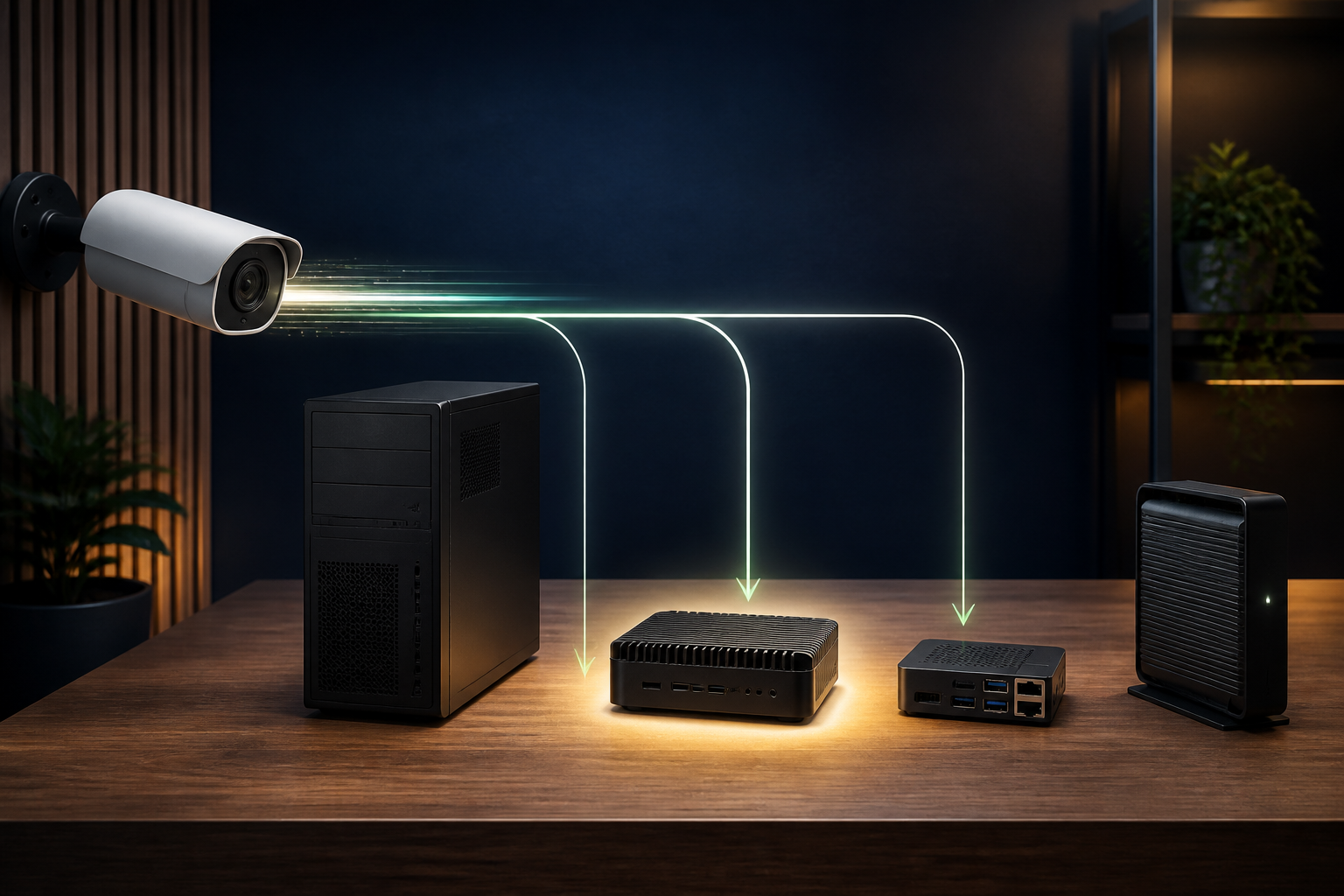PC, Mini-PC und Raspberry Pi als mögliche Aufnahmerechner für IP-Kameras