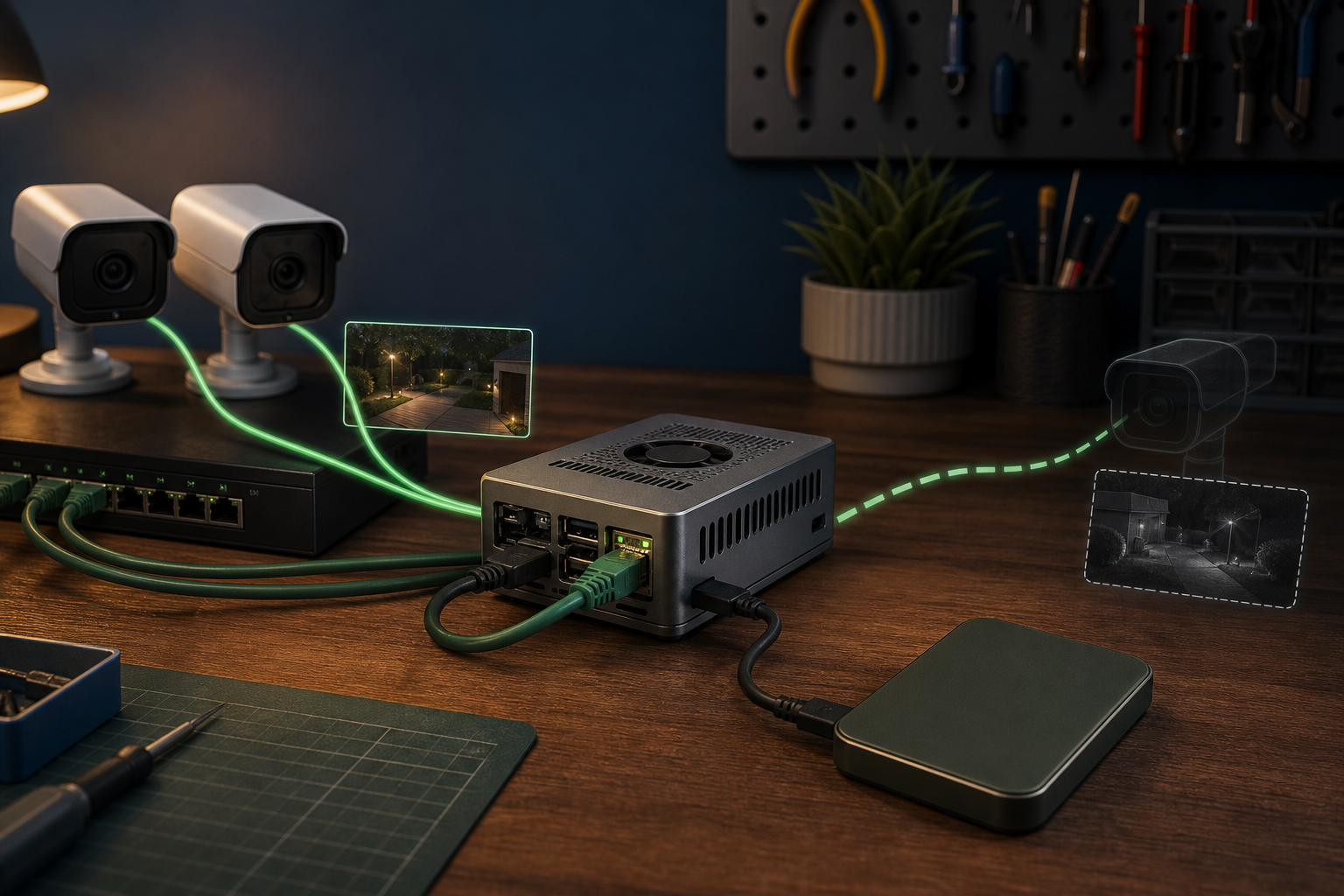 مسار عمل CloudlessCam لموضوع Raspberry Pi: كاميرا NVR