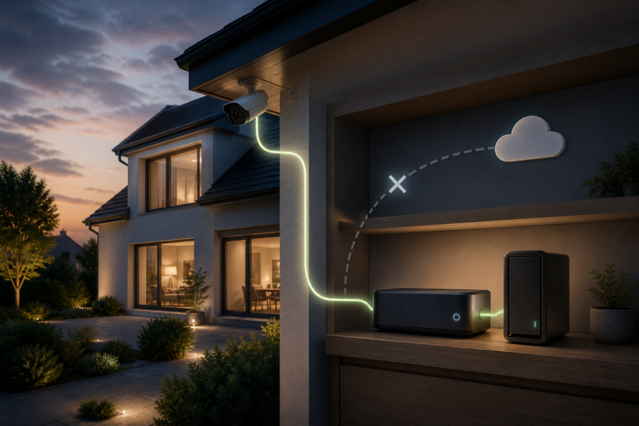 Markenneutrale Überwachungskamera mit lokaler Aufzeichnung ohne Cloud-Speicher-Abo
